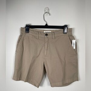 Goodthreads Mens Khakis Shorts Slash Pockets Flat Front Cotton Size 28W NWT